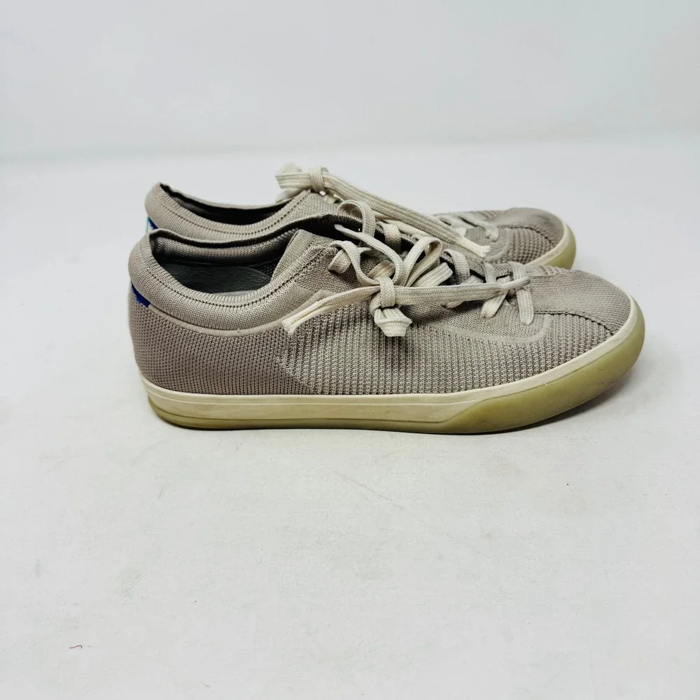 Rothy's Lace Up Sneakers Gray Size 8‎ Sustainable Knit Low Top Earthy Coastal
